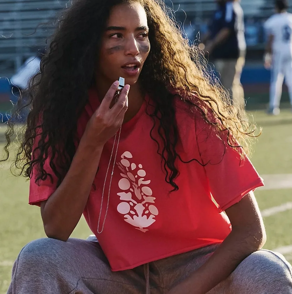 NWT FP Movement Inspire Logo Tee In Hibiscus | Size L - Picture 3 of 9